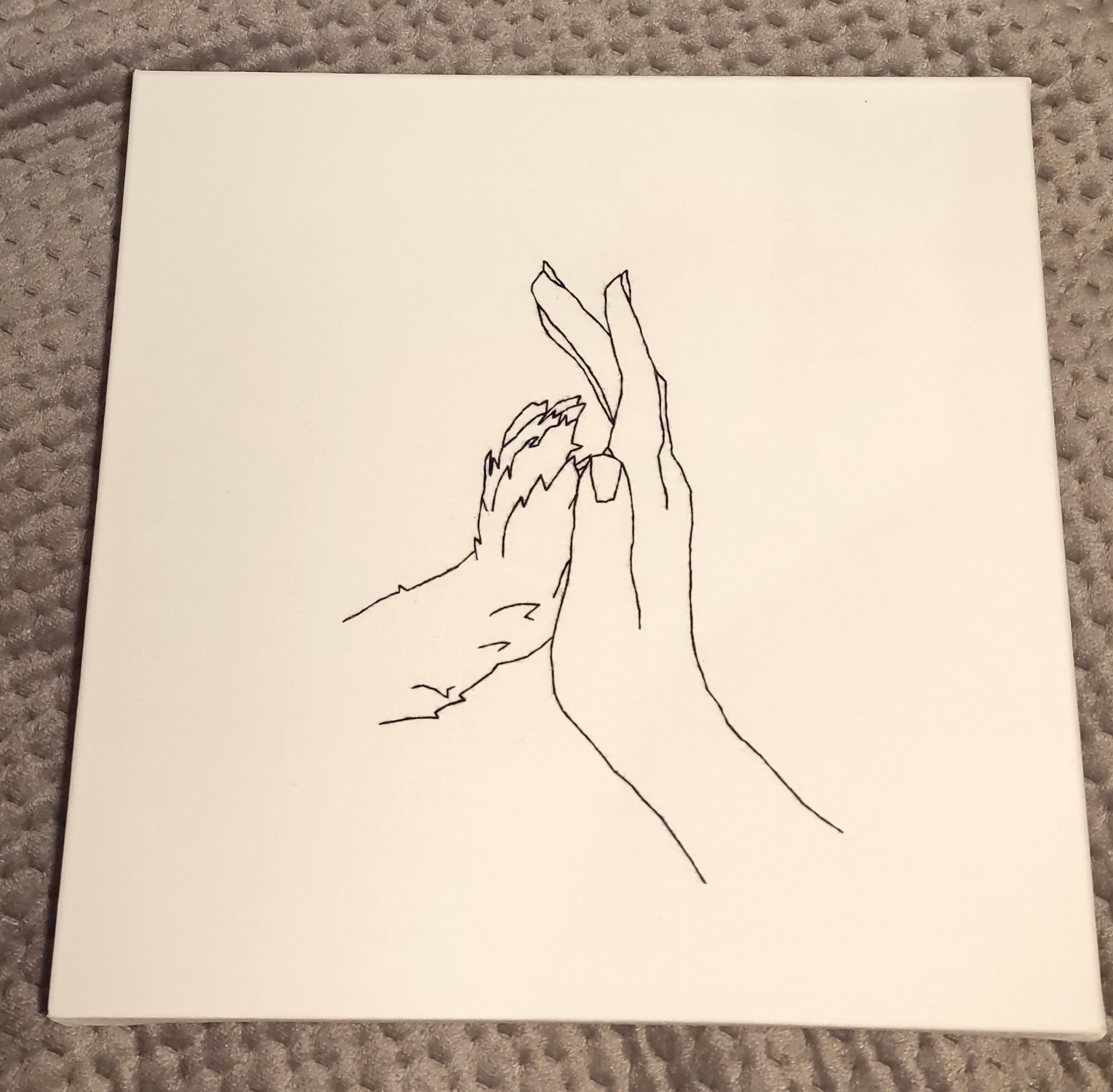 together | haft na płótnie