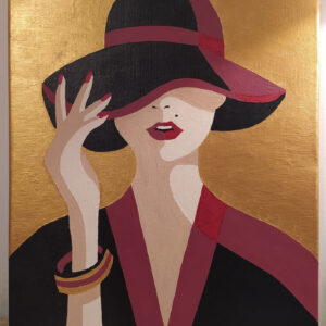 lady in hat pop art