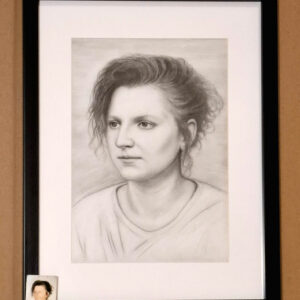 portret a4 w ramce