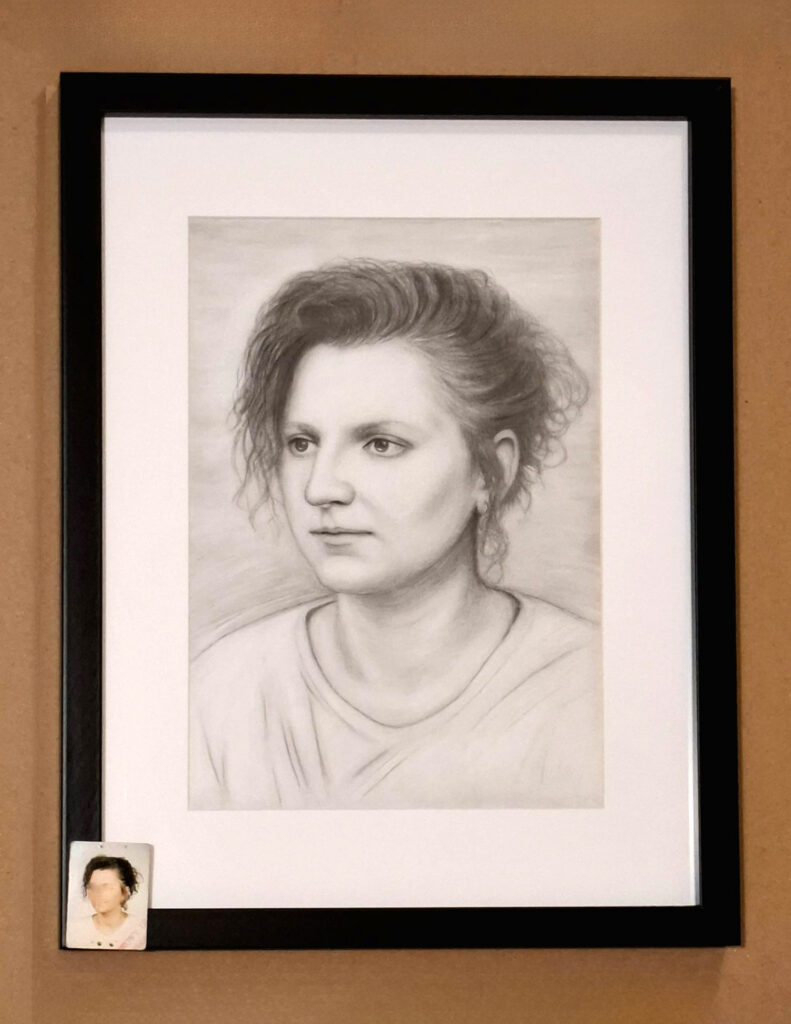 portret a4 w ramce